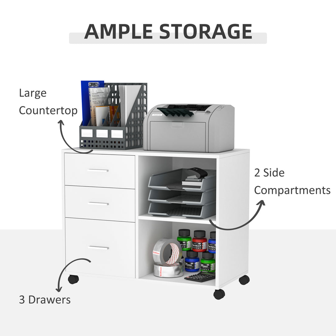 Mobile Printer Stand with Wheels