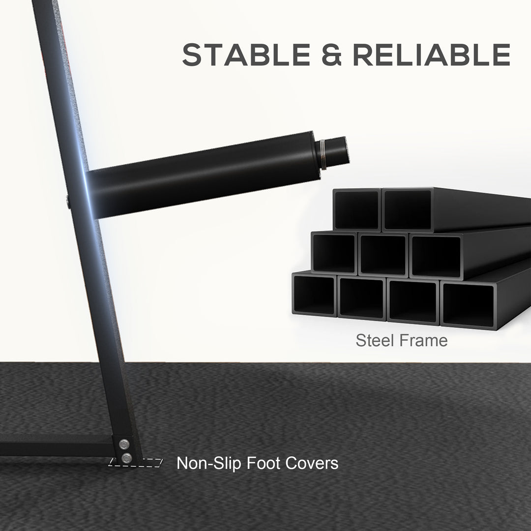 Weight Tree Weight Rack for 5cm Weight Plates and Barbell Bar with 6 Fasten Clamps