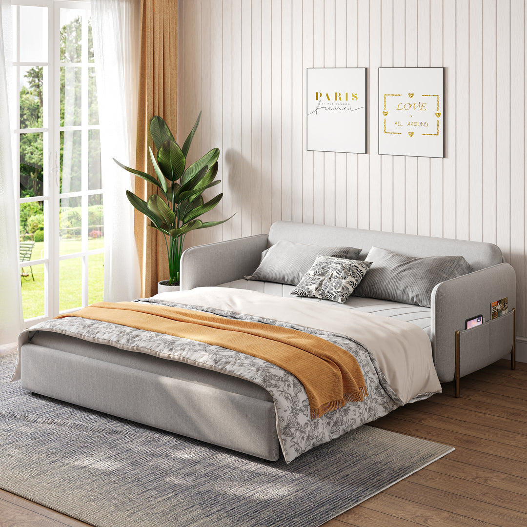 Daybed with Trundle & Storage King Size Pull Out Sleeper Sofa