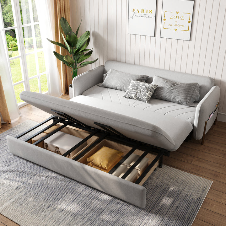 Daybed with Trundle & Storage King Size Pull Out Sleeper Sofa