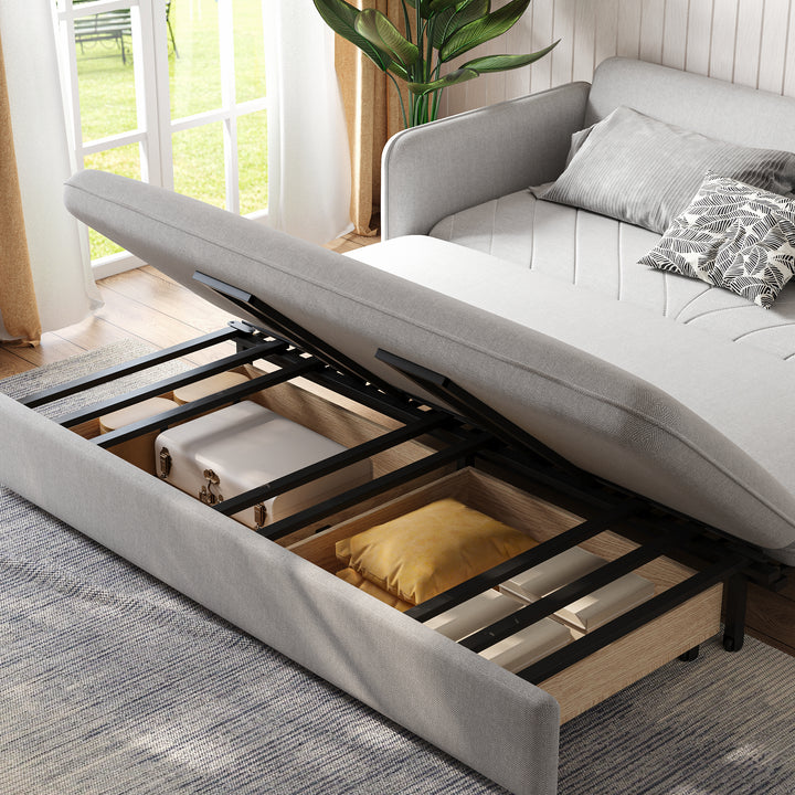 Daybed with Trundle & Storage King Size Pull Out Sleeper Sofa