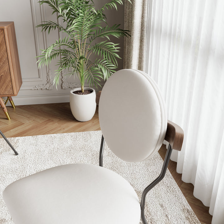 Set of 2 Modern Performance Leather Dining Chair White