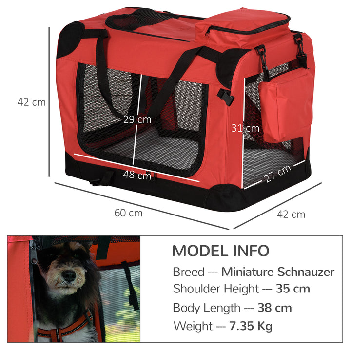 Cat Carrier Backpack Dog Backpack Carrier Foldable Pet Carrier with Breathable Mesh Window & Top Bags for Carrying Treats