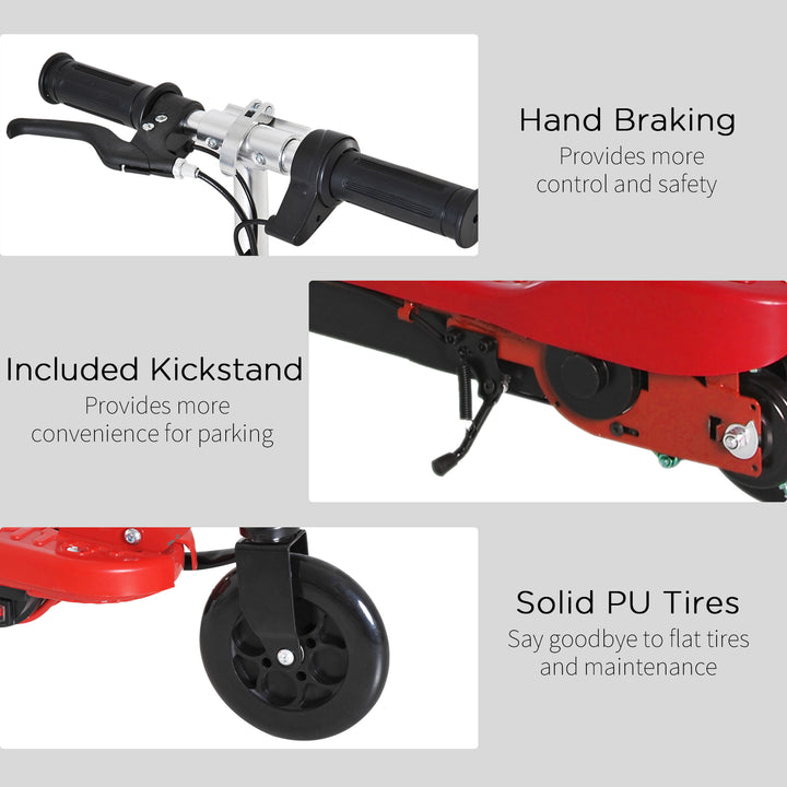 Kids Folding Electric Bike Children E Scooter Ride on Toy 2x12V Recharge Battery 120W Adjustable Height Wheels Suitable for 7-14 yrs