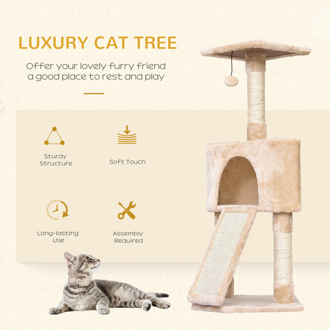 Interactive 3-Tier Cat Scratching Post: Sisal Rope and Dangle Toy for Play