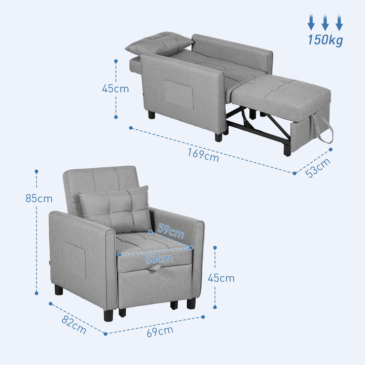 3-In-1 Convertible Chair Bed