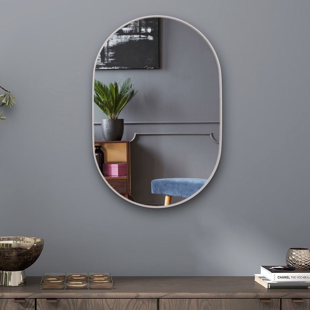 HOMCOM Oval Bathroom Mirror