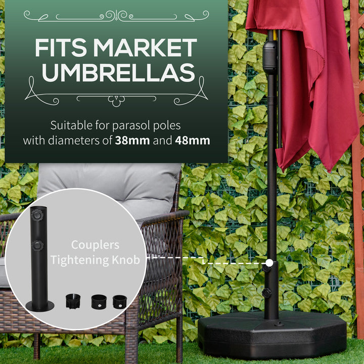 Garden Parasol Base: Octagonal Umbrella Holder Stand