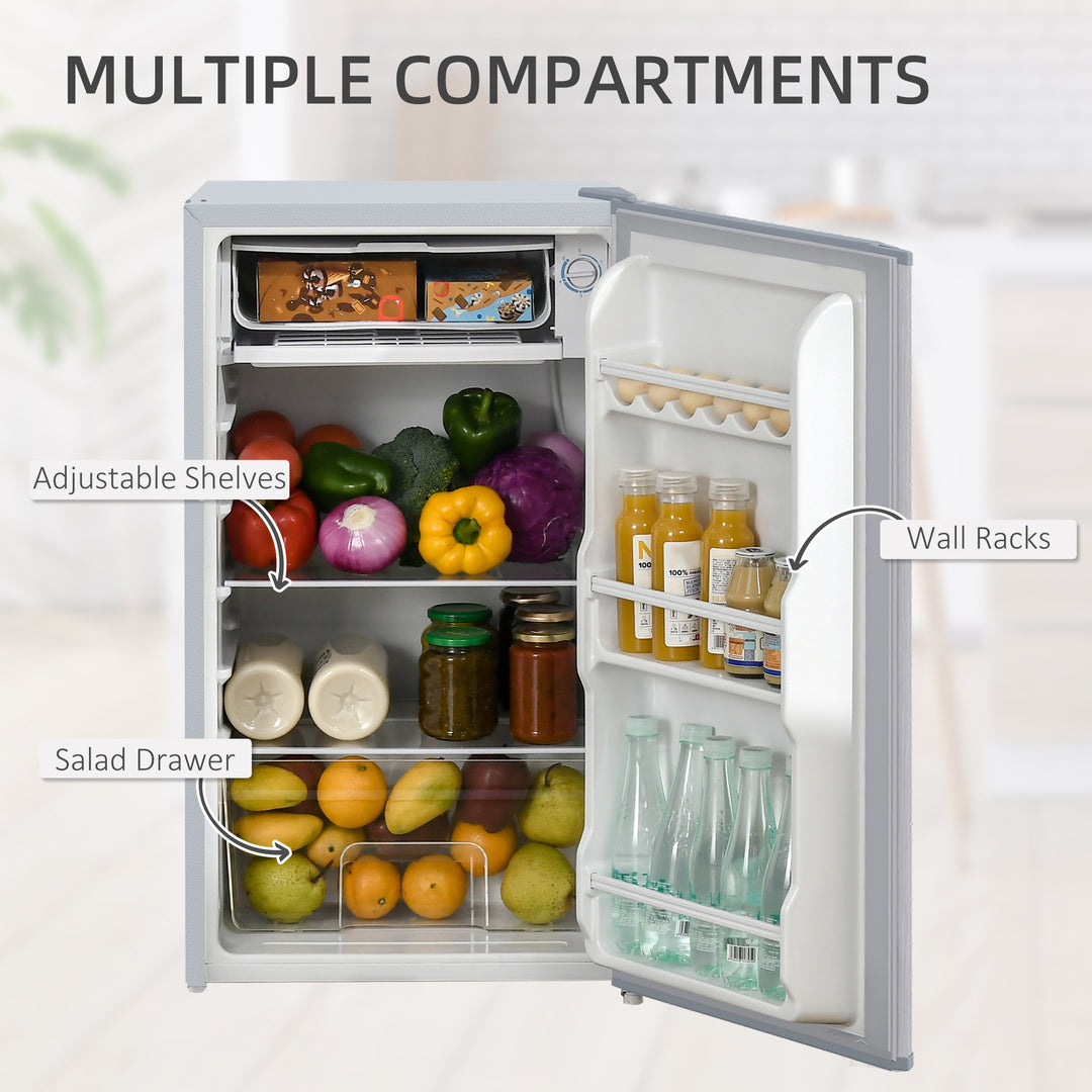 91 Litre Freestanding Under Counter Fridge Freezer w/ Chiller Box