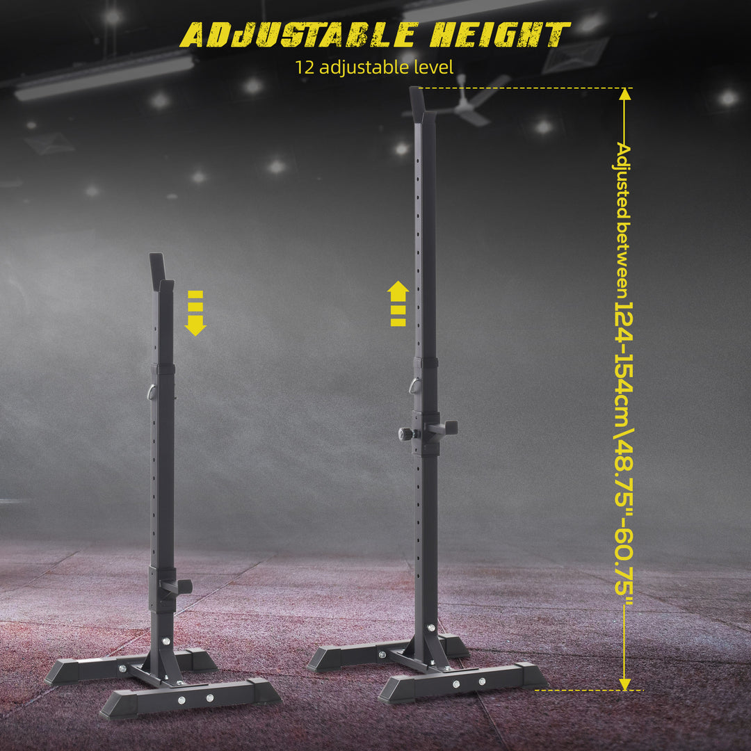 Heavy Duty Weights Bar Barbell Squat Stand Stands Barbell Rack Spotter GYM Fitness Power Rack Holder Bench New