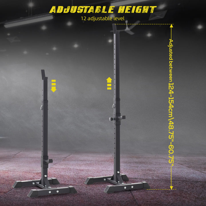 Heavy Duty Weights Bar Barbell Squat Stand Stands Barbell Rack Spotter GYM Fitness Power Rack Holder Bench New