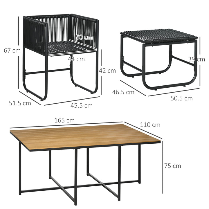 Patio 11 PCs PE Rattan Dining Set