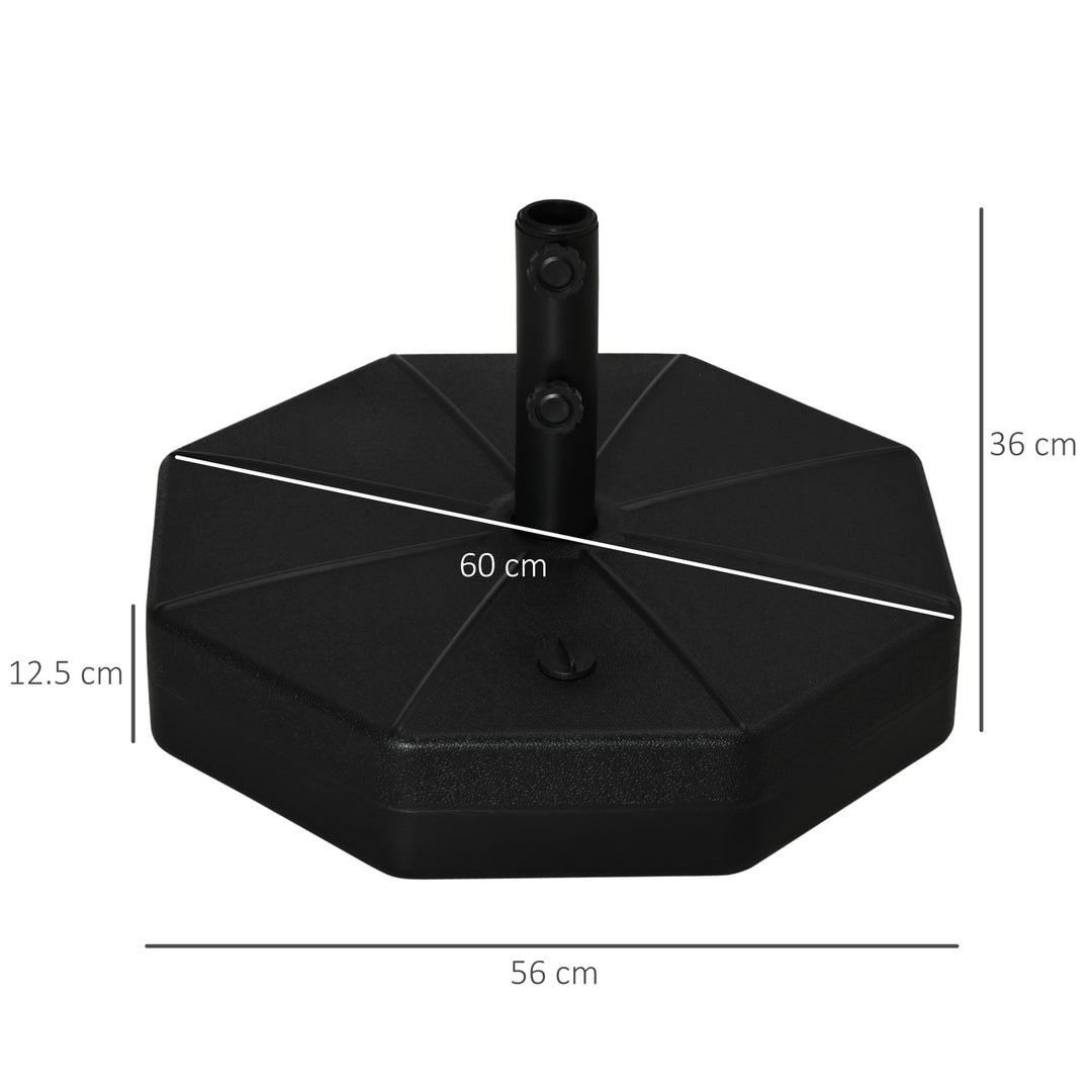 Garden Parasol Base: Octagonal Umbrella Holder Stand