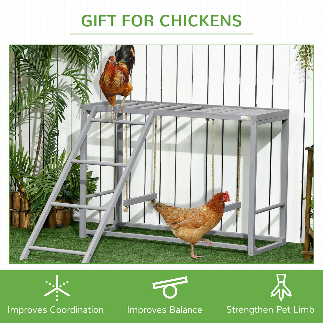 Walk In Chicken Run with Chicken Activity Shelf and Cover