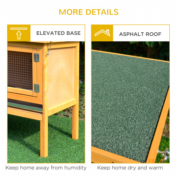 Bunny Abode: Wooden Rabbit Hutch for Guinea Pigs