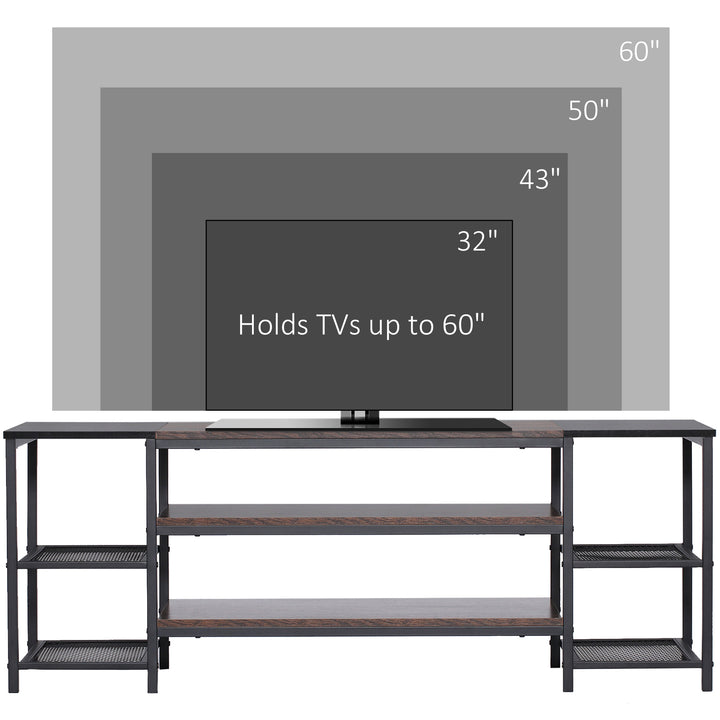 Industrial TV Cabinet: Storage Shelves for 65" TVs