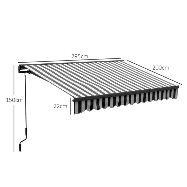 3 x 2m Aluminium Frame Electric Awning