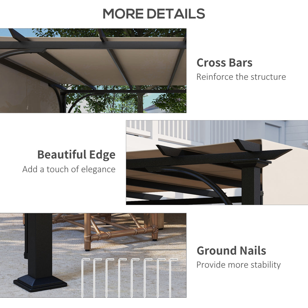 Waterproof 3 x 3(m) Outdoor Retractable Pergola