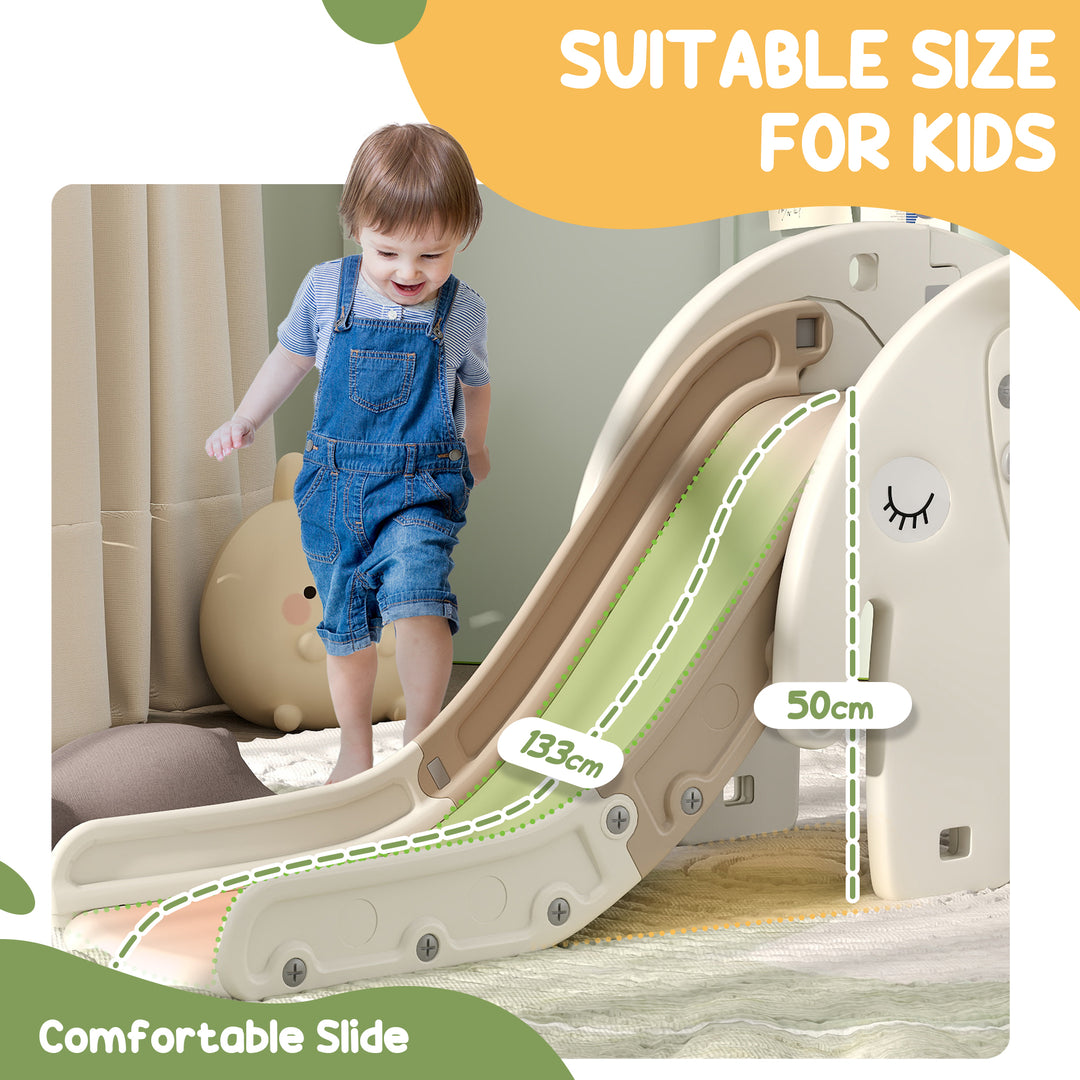 3 in 1 Toddler Slide with Basketball Hoop