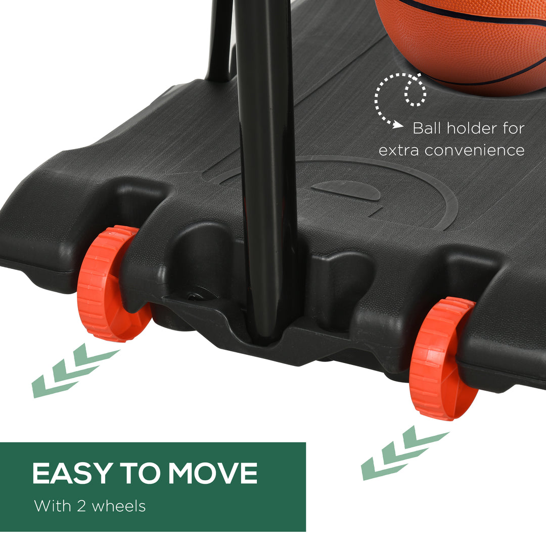 Height Adjustable Basketball Hoop and Stand for Kids with Sturdy Backboard and Weighted Base