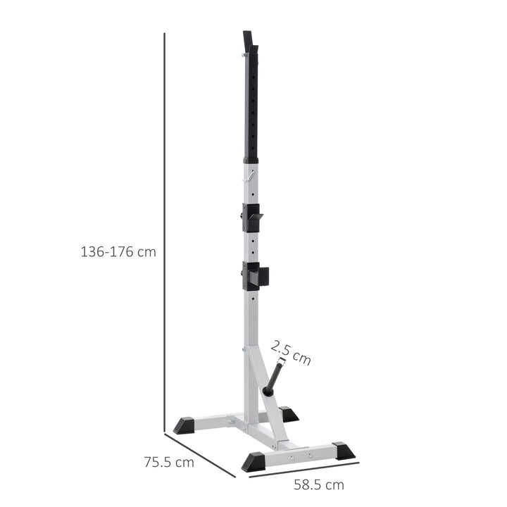 Weights Bar Barbell Rack Squat Stand Adjustable Portable Weight Lifting Suitable For Home Gym Training Work Out