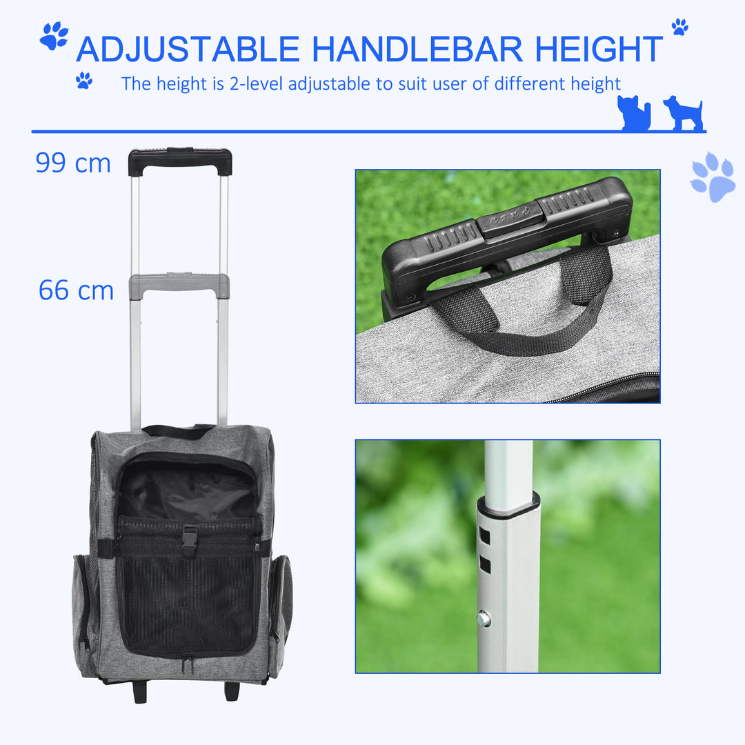 Pet Mobility Carrier: Portable Dog Travel Bag with Trolley