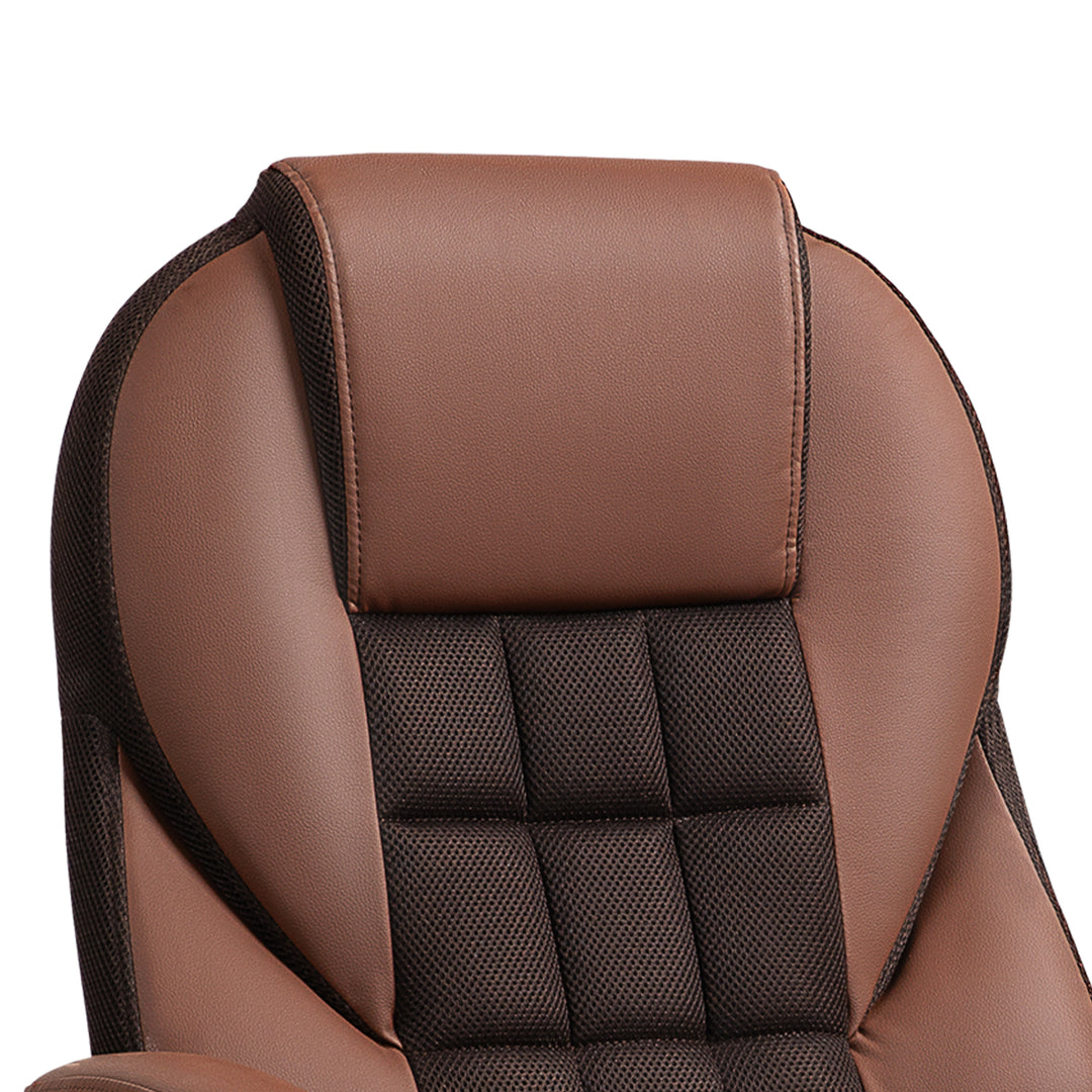 HOMCOM Faux Leather Office Chair, Brown