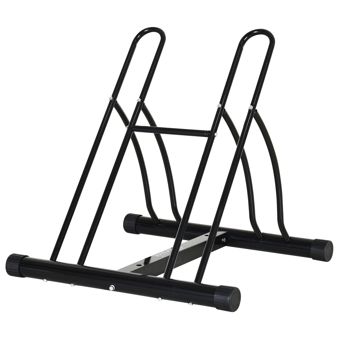 Steel Double-Sided Indoor Bike Rack Black