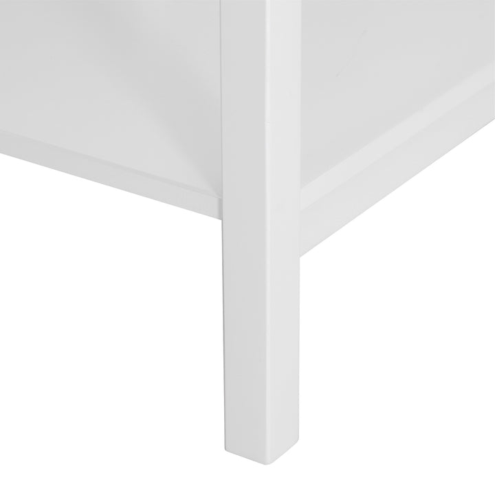 HOMCOM White Bedside Table