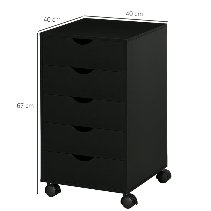 5 Drawer Mobile Filing Cabinet