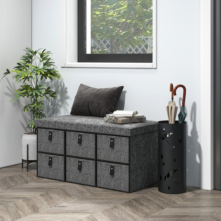 HOMCOM Six-Drawer Shoe Storage Bench