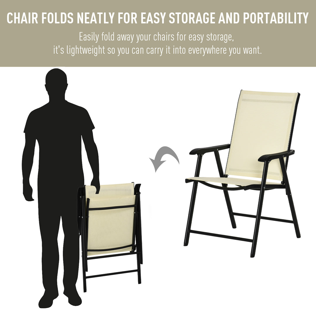 Set of 4 Folding Garden Chairs