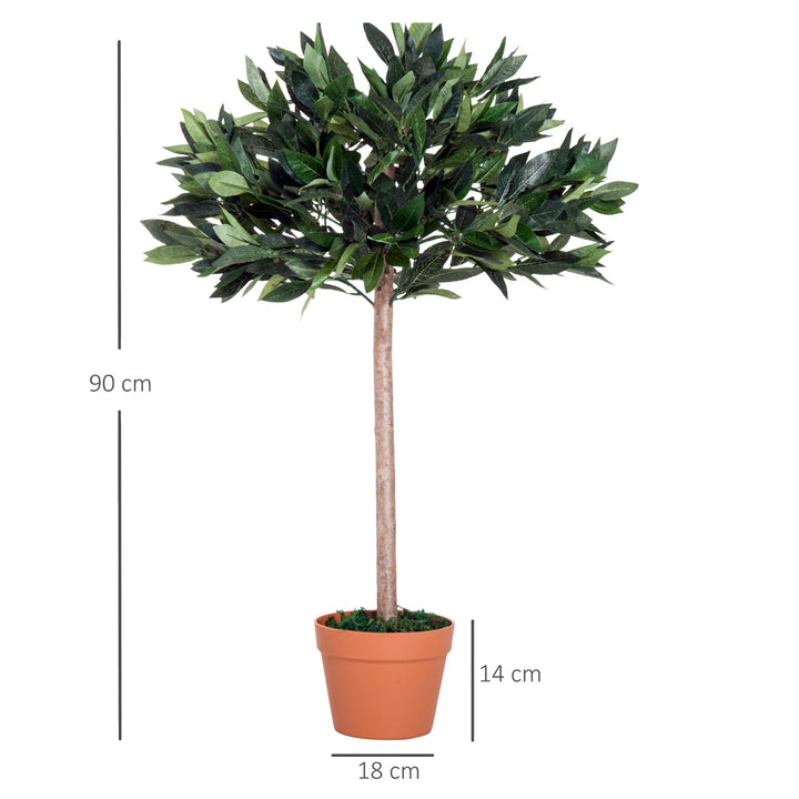 3ft Artificial Olive Tree Indoor Plant Greenery for Home Office Potted in An Orange Pot Set of 2