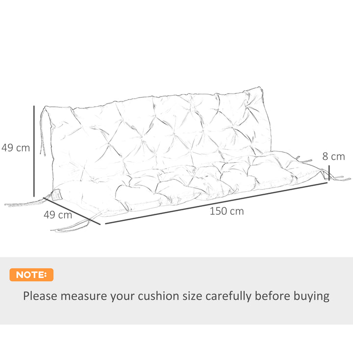 Garden Bench Cushion: Cosy Outdoor Seating Pad with Back Support and Ties