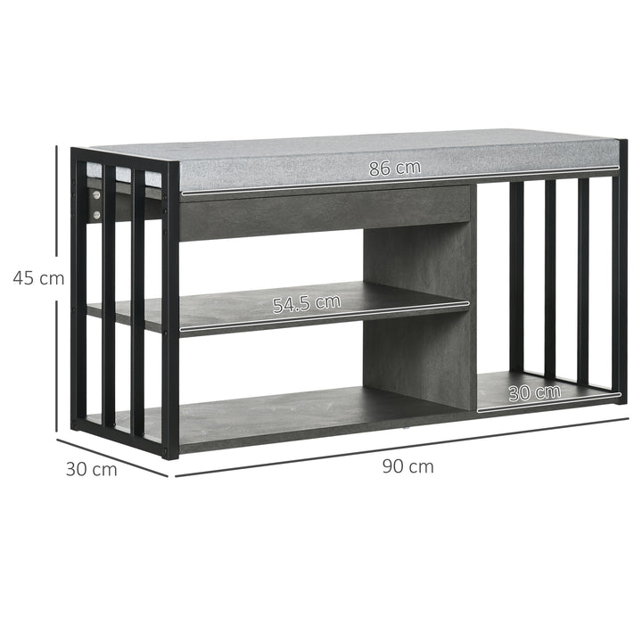 HOMCOM Shoe Storage Bench