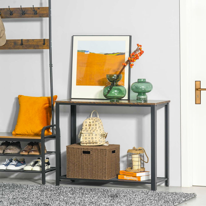 HOMCOM 2-Tier Console Table Side/End Table