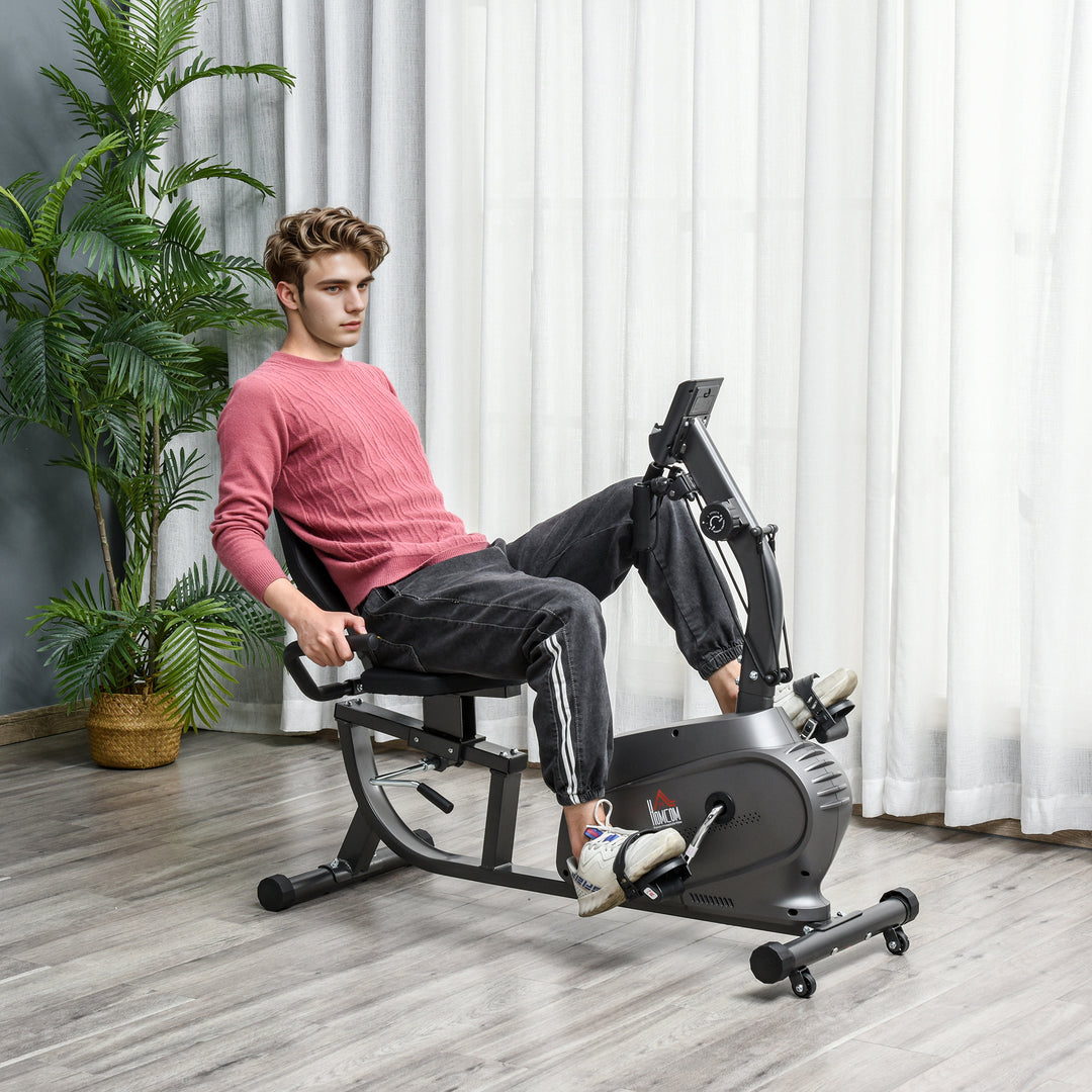 Fitness Recumbent Bike Magnetic Resistance Exercise Bike Stationary Cycling Bike