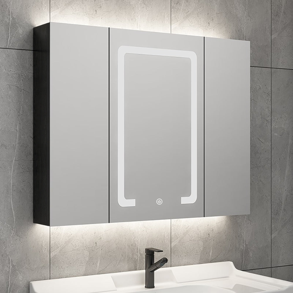 800mm Wall-mounted LED Lighted Bathroom Medicine Cabinet Vanity Mirror with Storage