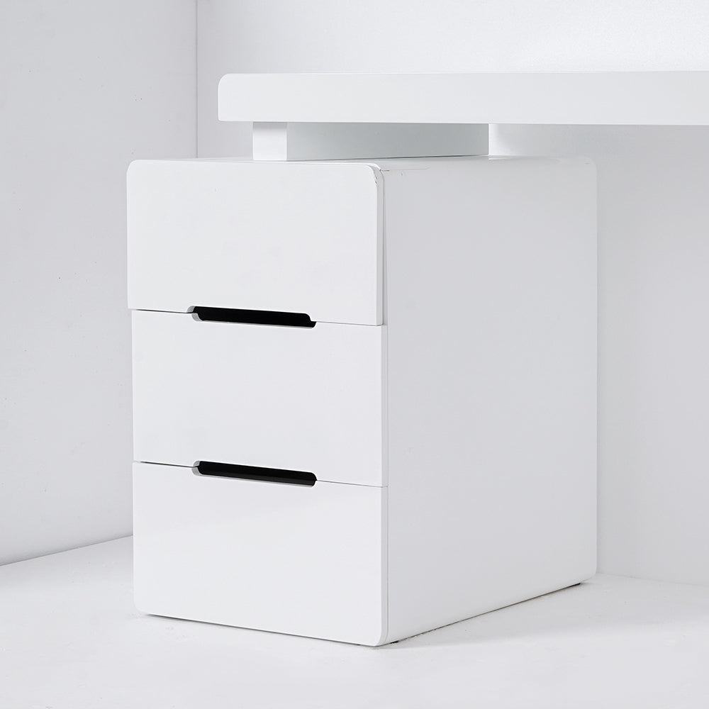 Mular White 3-Drawer Writing Desk with 3 Drawers Office Furniture (1200mm）