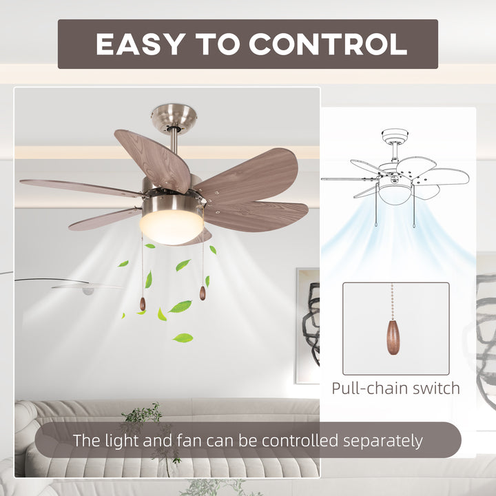 Ceiling Fan Lights with 6 Reversible Blades