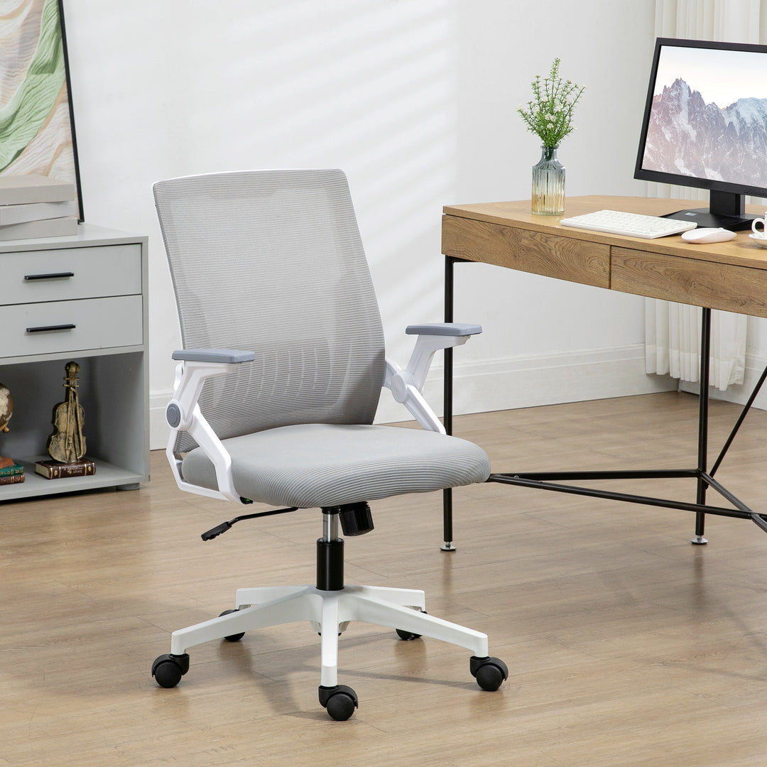 Vinsetto Mesh Office Chair with Lumbar Support, Grey