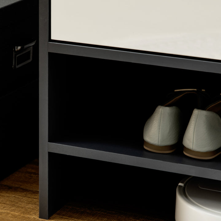 High Gloss Grey Shoe Cabinet