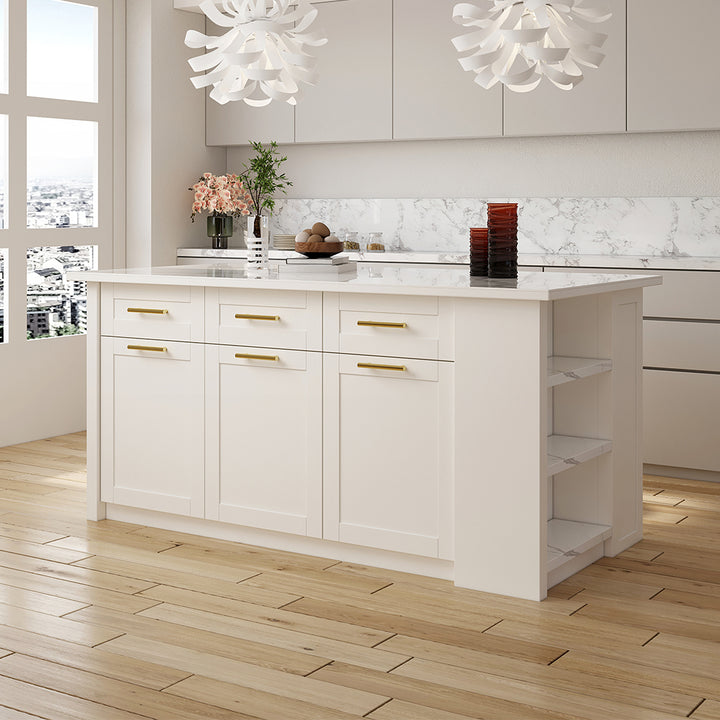 1800mm Kitchen Islands Sintered Stone White Modern with Storage Kitchen Cabinet