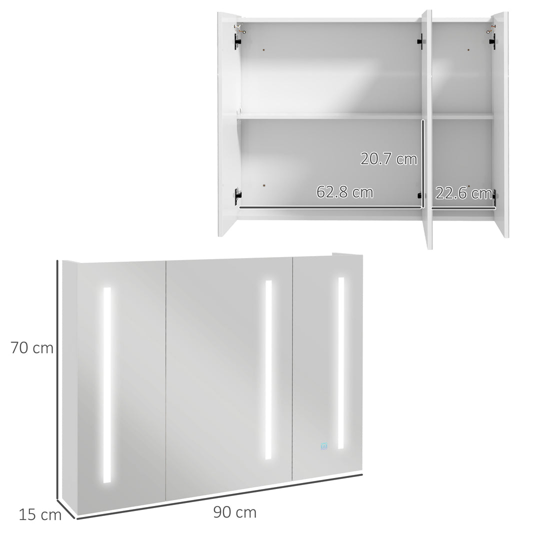 Kleankin Illuminated Bathroom Cabinet