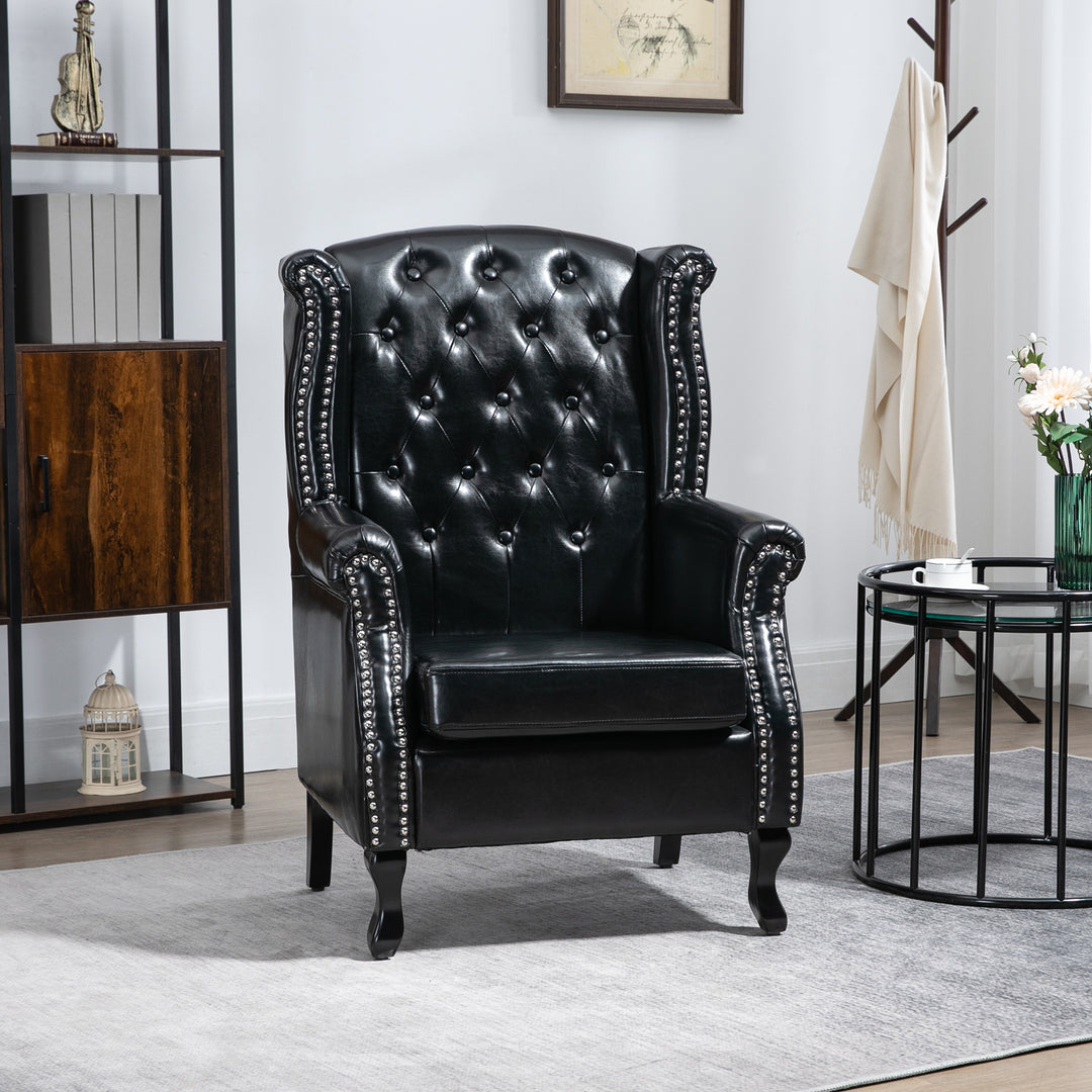 Chesterfield-style Wingback Accent Chair