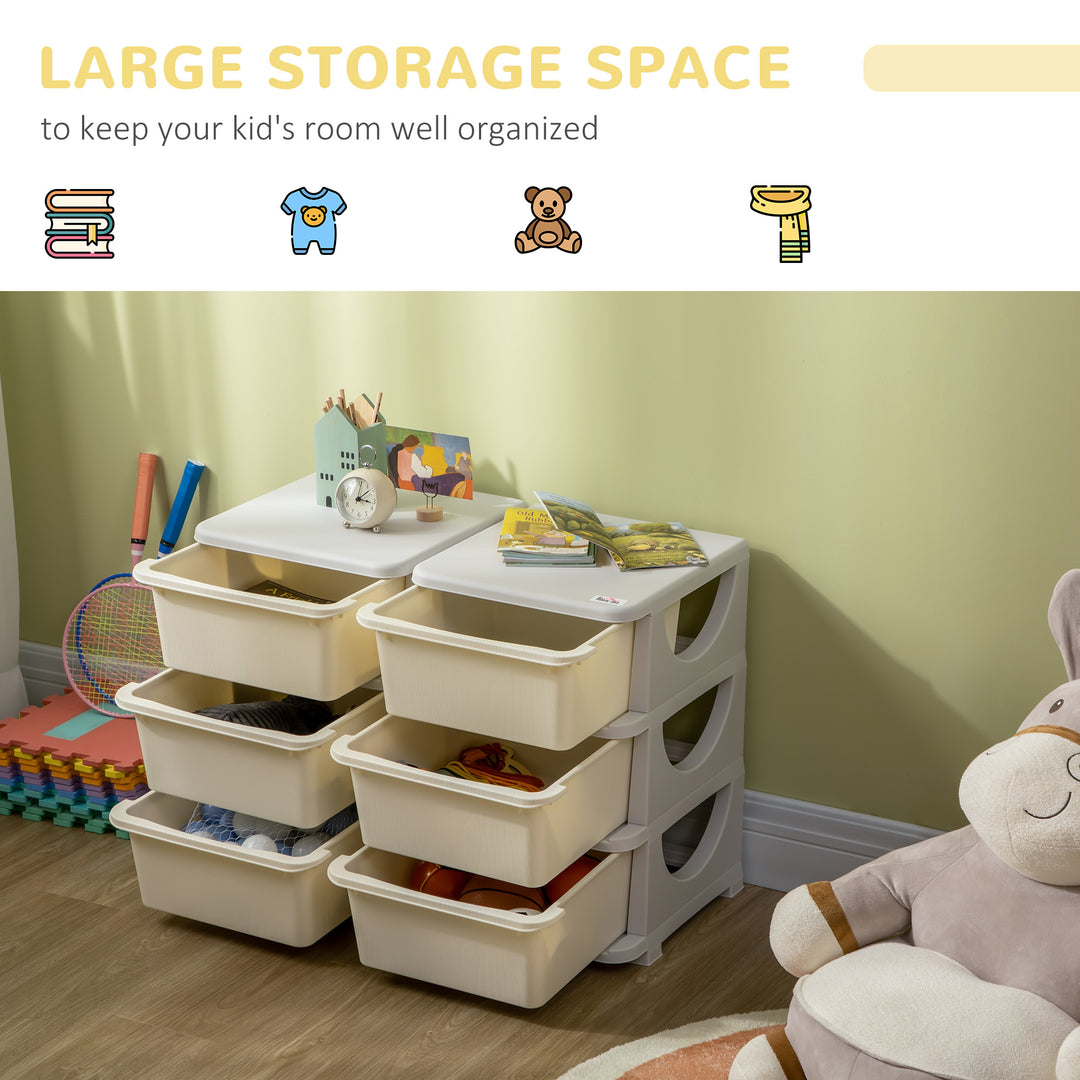 Kids Storage Units w/ 6 Drawers