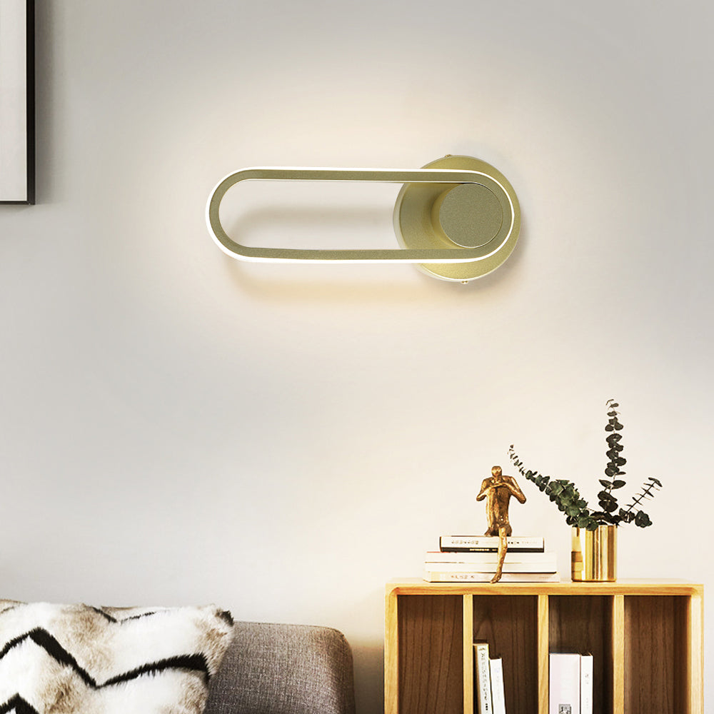 Modern Gold Indoor LED Rotated Wall Sconce