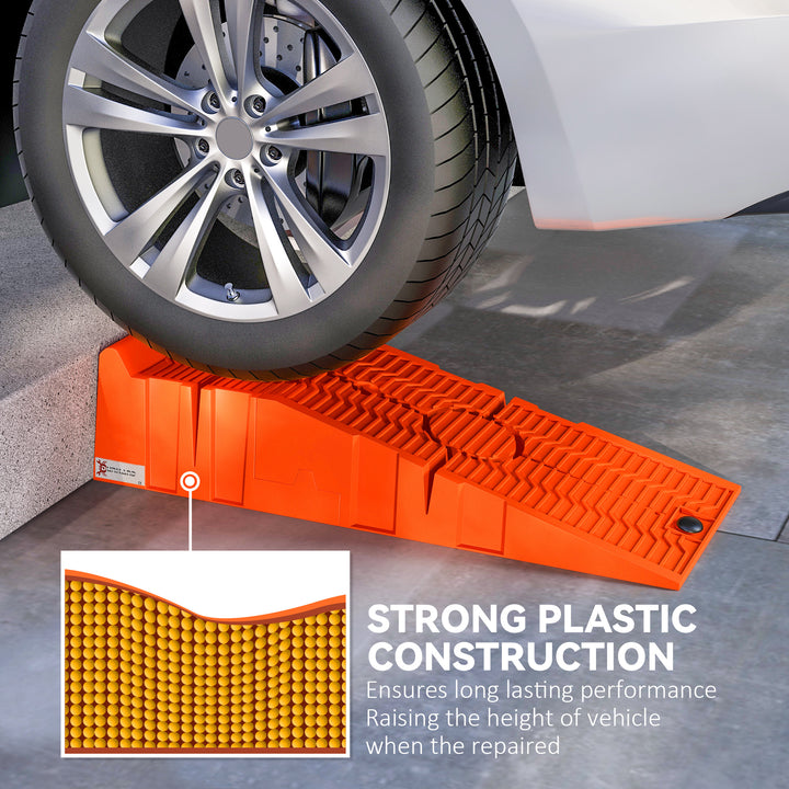 1 Pair Heavy Duty 5 Ton Plastic Garage Workshop Car Service Ramps Lifting Automotive Vehicle Portable