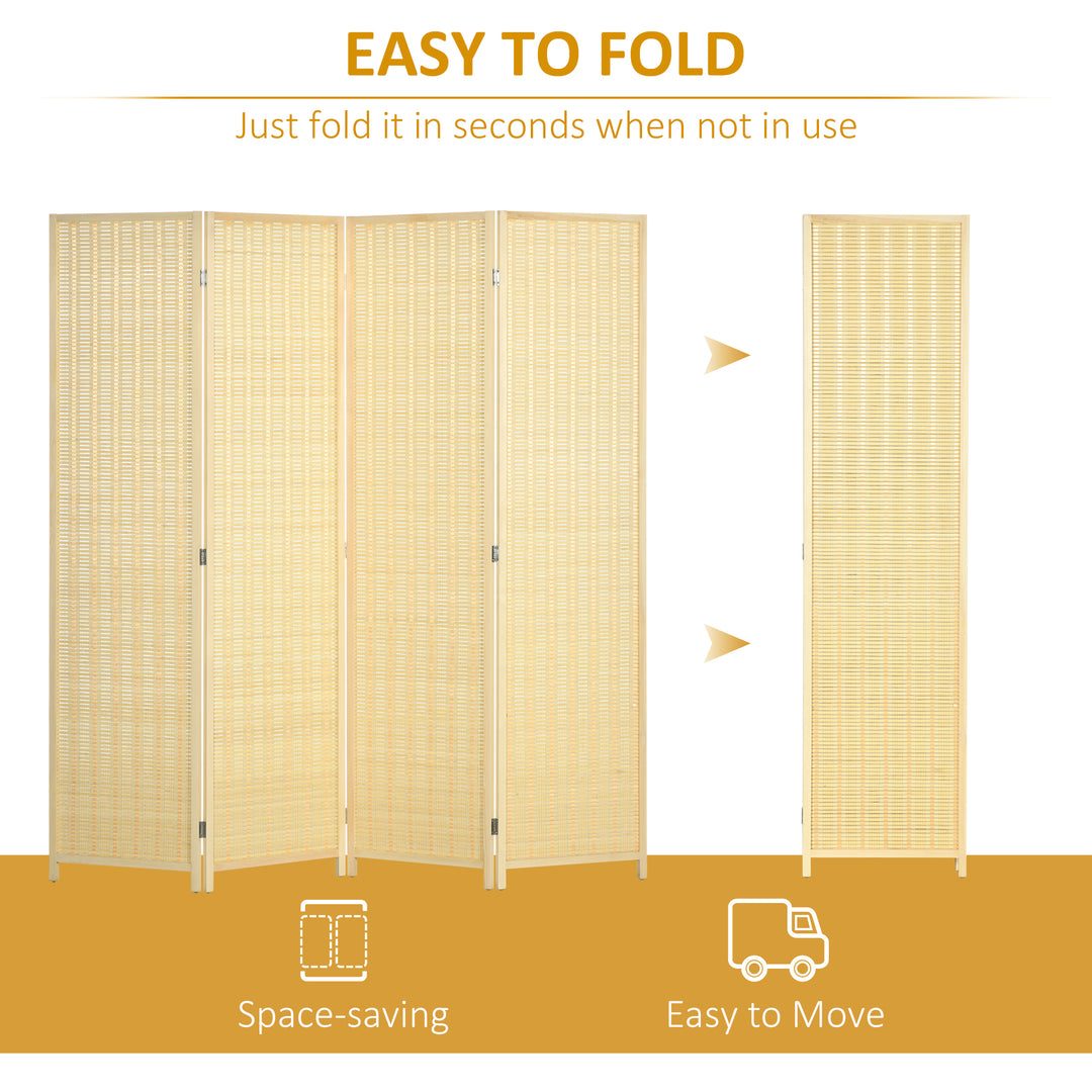 4 Panel Folding Room Divider Screen