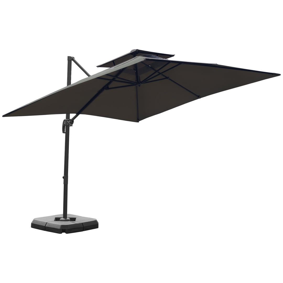 Waterproof 3 x 3(m) Garden Cantilever Roma Parasol with Crank and Tilt